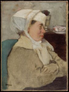 Edgar Degas, Woman with a Bandage, between 1872 and 1873 Oil on canvas, 13 × 9 3/4 in Detroit Institute of Art