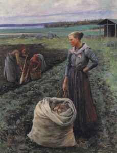 Elin Danielson-Gambogi, Potato Harvesters, 1893 Oil on canvas, 58.3 x 43.7 in Tampere Art Museum, Finland