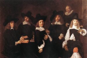 Frans Hals, Regents of the Old Men's Almshouse, 1664 Oil on canvas, 67.8 in x 100.7 in Frans Hals Museum, Haarlem, Netherlands