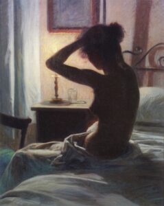 Elin Danielson-Gambogi, To Bed, 1897 Oil on canvas, 27.1 in x 19.2 in Private collection