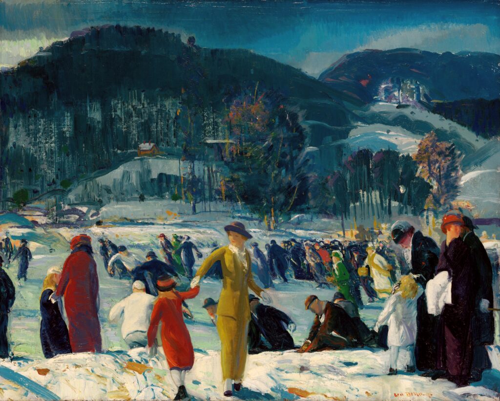 George Wesley Bellows, Love of Winter, 1914 Oil on canvas, 32 1/2 × 40 1/2 in Art Institute of Chicago