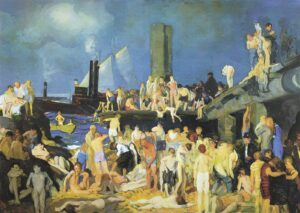 George Wesley Bellows, Riverfront No. 1, 1914 Oil on canvas, 45.3 x 63.1 in Columbus Museum of Art, Ohio