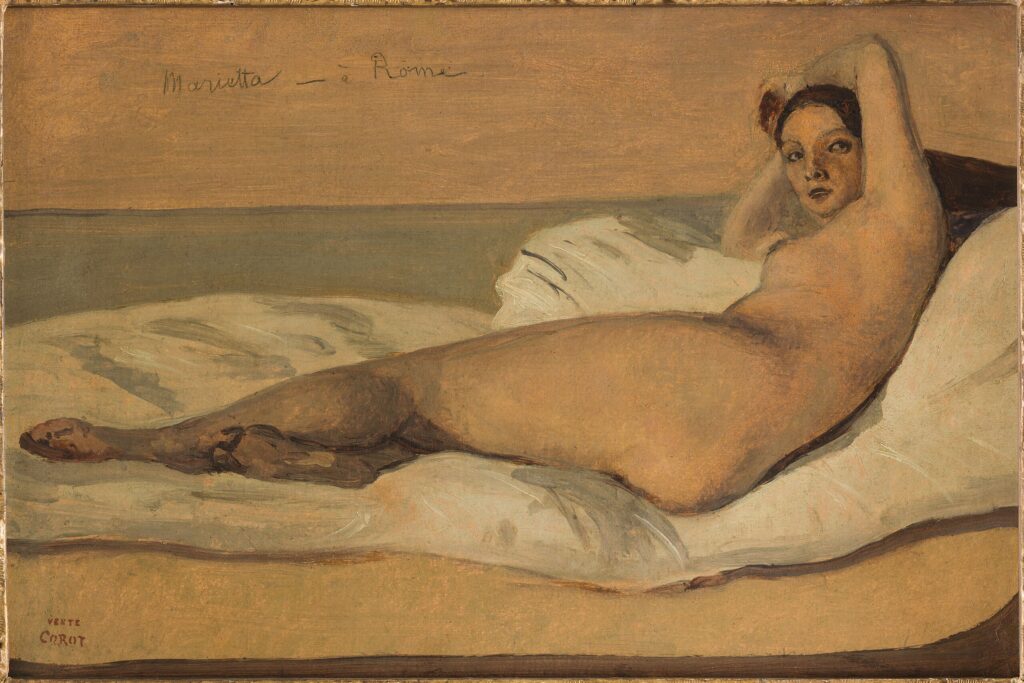 Jean-Baptiste-Camille Corot, Marietta, 1843 Oil on canvas, 19.2 in x 24.8 in Petit Palais (Musée des Beaux-Arts de la ville de Paris)