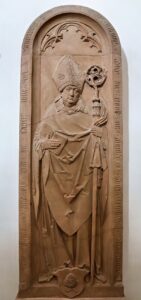 Tilman Riemenschneider, Tomb Relief of Johannes Trithemius, c 1516 Neumünster, Würzburg, Germany
