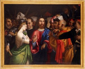 Lorenzo Lotto, The Woman Taken in Adultery, 1520s Oil on canvas, 48.8 in x 61.4 in Louvre Museum, Paris