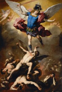 Luca Giordano, The Fall of the Rebel Angels, 1665 Oil on canvas, 165 in × 111 in Kunsthistorisches Museum, Vienna