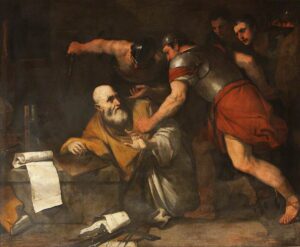 Luca Giordano, The Death of Archimedes Oil on canvas, 69 x 87 in National Trust Collections, UK