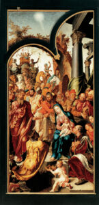 Martin van Heemskerck, The Adoration of the Magi, between c 1546 and c 1547 Oil on panel, 102.3 in x 48.2 in Frans Hals Museum, Haarlem, Netherlands