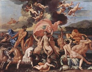 Nicolas Poussin, The Birth of Venus, 1635 or 1636 Oil on canvas, 38.27 in x 42.55 in Philadelphia Museum of Art