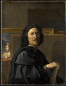 Nicolas Poussin, Self portrait of Nicolas Poussin, 1650 Oil on canvas, 38.5 in x 29.1 in Louvre Museum, Paris