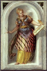 Paolo Veronese, The Muse of Painting, 1528 Oil on canvas, 10.9 in x 7.2 in Detroit Institute of Arts