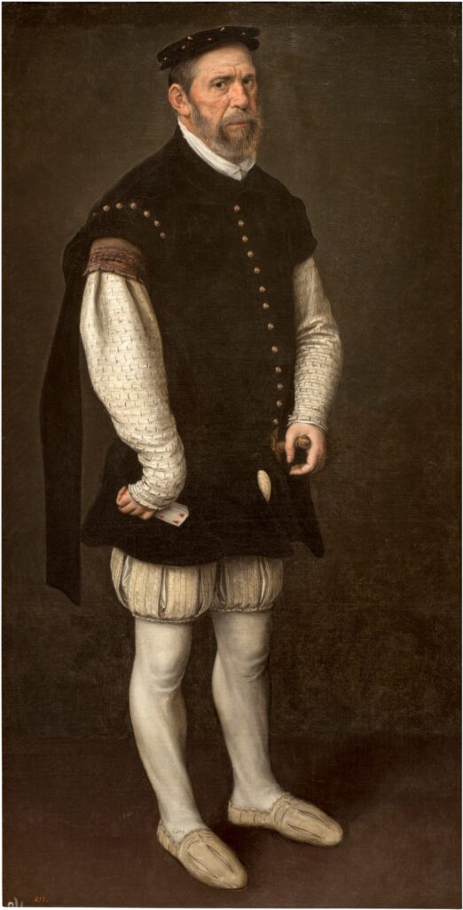 Anthonis Mor, Perejón, Buffoon of the Count of Benavente and of the Grand Duke of Alba, Ca. 1560 Oil on canvas, 72.8 x 37 in Museo del Prado, Madrid