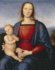 Pietro Peruginio, Madonna and Child, 1500 Tempera on panel, 31.9 in x 25.5 in Detroit Institute of Arts