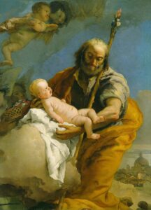 Giovanni Battista Tiepolo, Saint Joseph and the Christ Child, between 1767 and 1769 Oil on canvas, 60.6 in x 43.8 in Detroit Institute of Arts