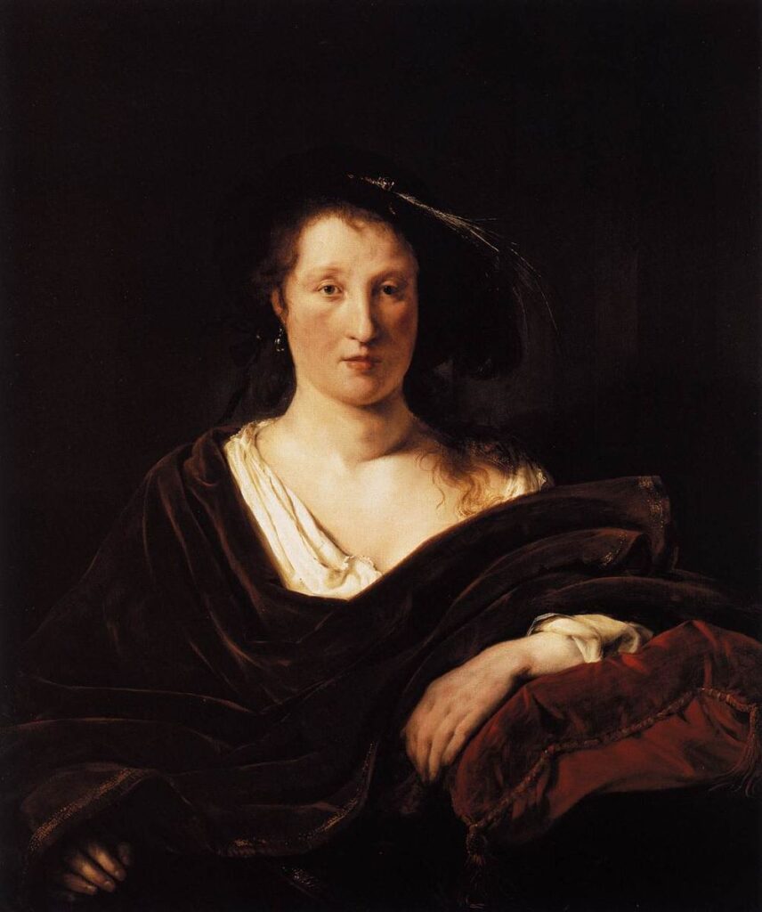 Salomon de Bray, Young Woman in an Imaginary Costume, 1652 Oil on panel, 39.1 in x 32.8 in Frans Hals Museum, Haarlem, Netherlands