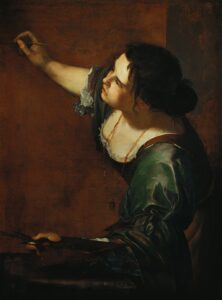 Artemisia Gentileschi, Self-Portrait as the Allegory of Painting, between 1638 and 1639 Oil on canvas, 38.8 in x 29.6 in Royal Collection, UK