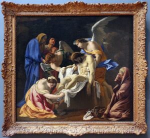 Simon_vouet_(bottega),_sepoltura_di_cristo,_01 Simon Vouet, The Entombment Oil on canvas, 42.5 in x 46.8 in Royal Museums of Fine Arts of Belgium, Brussels