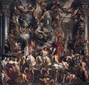Jacob Jordaens, Triumph of Frederick Henry, Prince of Orange, 1652 Oil on canvas, 23.8 ft x 24.7 ft Huis ten Bosch, The Hague
