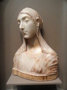 Mino da Fiesole, The Virgin Annunciate, circa from 1455 until 1460 Marble, 20 in National Gallery of Art, Washington, DC