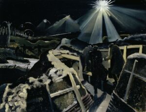 Paul Nash, The Ypres Salient at Night, 1918 Oil on panel, 28.1 x 36.2 in Imperial War Museum, London