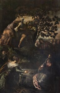 Tintoretto, The Raising of Lazarus, between 1579 and 1581 Oil on canvas, 17.7 ft x 11.6 ft Scuola Grande di San Rocco, Venice