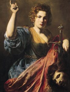 Valentin de Boulogne, Judith with the Head of Holofernes, ca. 1626–27 Oil on canvas, 38 3/16 × 29 1/8 in Musée des Augustins, Toulouse