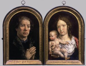Jan Gossaert, Carondelet Diptych, 1517 Oil on panel, 16.9 x 10.6 in (each) Musée du Louvre, Paris