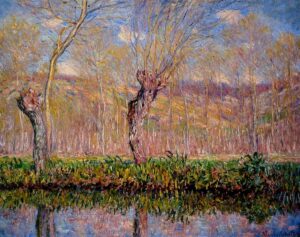 Claude Monet, The Banks of the River Epte in Springtime, 1885 Oil on canvas, 65 x 81 cm Private Collection