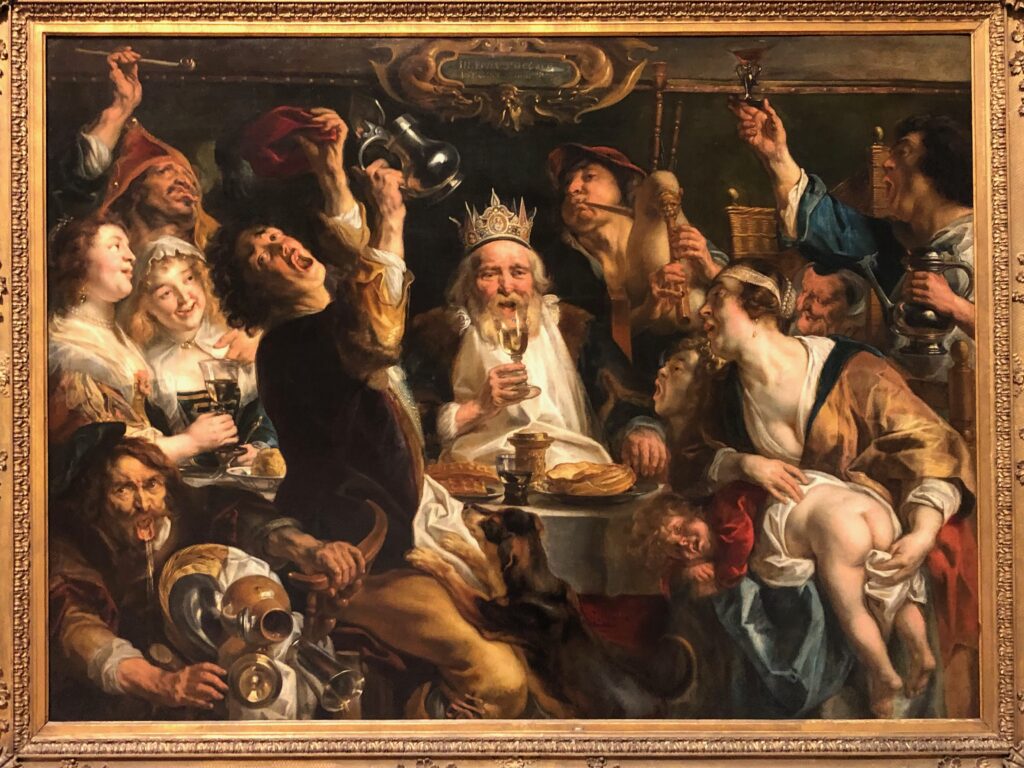 Jacob Jordaens, The King Drinks, first half of 17th century Oil on canvas, 61.4 in x 82.6 in Royal Museums of Fine Arts of Belgium, Brussels