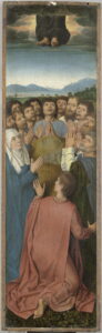 Hans Memling, Triptych of the Resurrection, right panel c.1485 - 1490 Oil on panel, 24 x 7.5 in Louvre, Paris