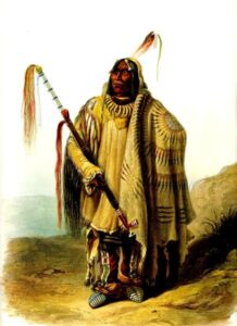 Karl Bodmer, Pehriska Ruhpa Minatarre or Big Bellied Indian Karl Bodmer, 1834