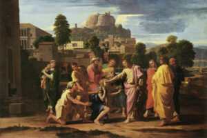 Nicolas Poussin, The Healing of the Blind of Jericho, c. 1650 Oil on canvas, 46.9 x 69.3 in Louvre, Paris