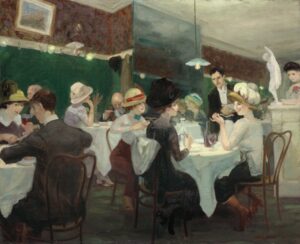 John Sloan, Renganeschi's Saturday Night, 1912 Oil on canvas, 26 1/4 × 32 in Art Institute of Chicago