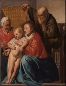 Jacob Jordaens, The Holy Family, between 1617 and 1618 Oil on panel, 25 in x 19 in) Royal Museums of Fine Arts of Belgium, Brussels