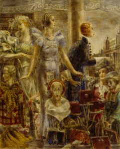 Reginald Marsh, Show Window, 1934 Tempera on board, 42 × 34 in Saint Louis Art Museum