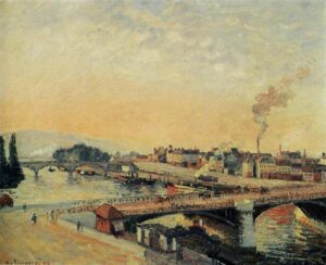 Camille Pissarro, Sunrise at Rouen, 1898 Oil on canvas Private Collection
