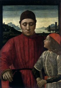 Domenico Ghirlandaio, Francesco Sassetti and His Son Teodoro II, c. 1490 Tempera on wood, 29.9 x 20.1 in Metropolitan Museum of Art, New York
