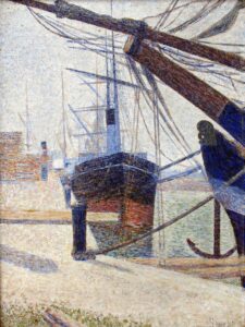 Georges Seurat, Corner of the Harbour, Honfleur, 1886 Oil on canvas, 31.8 x 25.5 in Kruller-Müller Museum, Otterlo, Netherlands