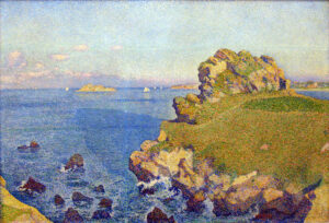 Théo van Rysselberghe, 'Per-Kiridy' at High Tide, 1889 Oil on canvas, 26.7 × 41.9 in Kröller-Müller Museum, Otterlo, Netherlands