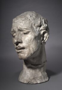 Auguste Rodin, Heroic Head of Pierre de Wissant, One of the Burghers of Calais, 1886 Plaster, 33 1/2 x 24 x 20 in Cleveland Museum of Art