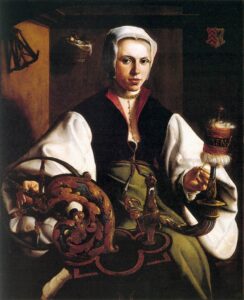 Martin van Heemskerck, Portrait of a Lady Spinning, c. 1531 Oil on panel, 41.3 x 33.9 in Museo Thyssen-Bornemisza, Madrid