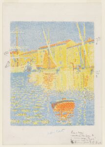 Paul Signac, The Buoy (Saint Tropez Harbor), 1894 Color lithograph on off-white wove paper, 15 13/16 x 12 13/16 in Harvard Art Museums/Fogg Museum, Cambridge