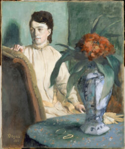 Edgar Degas, Woman with a Vase, 1872 Oil on canvas, 25.6 x 21.3 in Musée d'Orsay, Paris