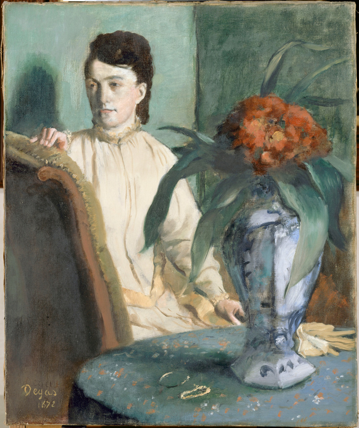 Edgar Degas, Woman with a Vase, 1872 Oil on canvas, 25.6 x 21.3 in Musée d'Orsay, Paris