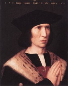 Adriaen Isenbrandt, Portrait of Paulus de Nigro, 1518 Oil on panel, 13.5 x 10.6 in Groeningemuseum, Bruges, Belgium