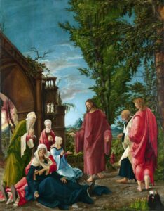Albrecht Altdorfer, Christ taking Leave of his Mother, 1520 Oil on lime, 55.5 x 43.7 in National Gallery, London