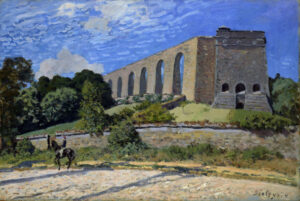 Alfred Sisley, The Aqueduct at Louveciennes, 1874 Oil on canvas, 21.37 x 32 in Toledo Museum of Art