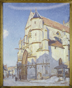 Alfred Sisley, The Church in Moret, 1894 Oil on canvas, 54.5 x 47 in Musée des Beaux-Arts de la ville de Paris