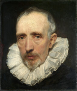 Sir Anthony van Dyck, Portrait of Cornelis van der Geest, circa 1620 Oil on oak wood, 14.7 x 12.7 in National Gallery, London