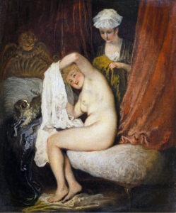 Jean-Antoine Watteau, A Lady at her Toilette, between 1717 and 1719 Oil on canvas, 17.7 x 14.8 in The Wallace Collection, London